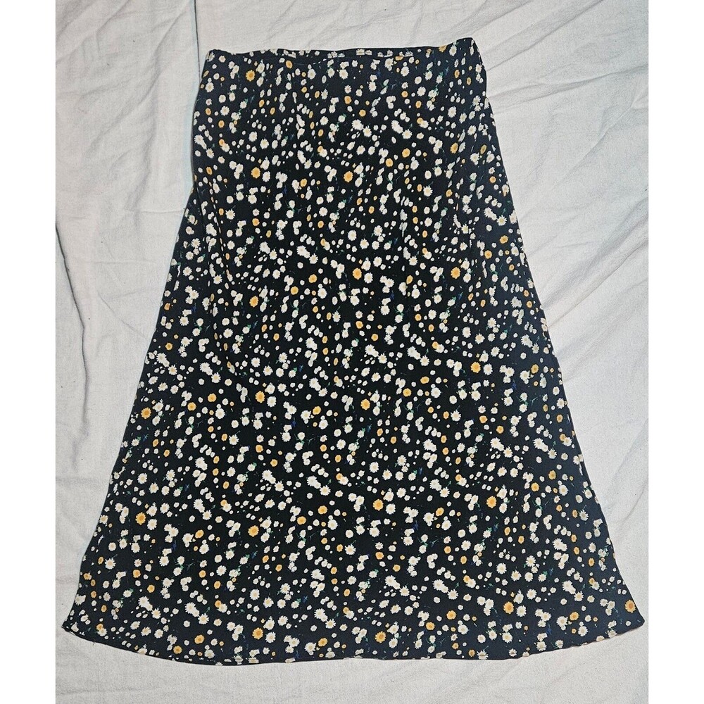 Rachel Zoe Womens Skirt Dark Daisy Floral Peasant Ditzy Size 8 Cottagecore